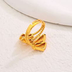 Brass Adjustable Cuff Open Rings for Women&nbsp;OG0555