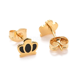 304 Stainless Steel Enamel Stud Earrings&nbsp;EJEW-B009-14G