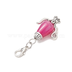 Natural Crackle Agate Teapot Pendant Decorations&nbsp;HJEW-JM04734-01