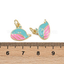 Brass Enamel Charms&nbsp;KK-L241-17G
