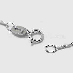 Anti-Tarnish Rhodium Plated 925 Sterling Silver Chain Necklaces&nbsp;STER-F039-12P