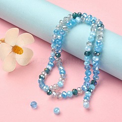Electroplate Glass Beads Strands&nbsp;EGLA-YW0002-D05
