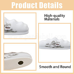 2Pcs 2 Colors Porcelain Calligraphy Brush Holder&nbsp;AJEW-CA0004-91
