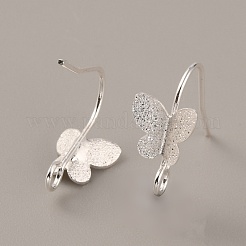 Brass Butterfly Earring Hooks&nbsp;EJEW-WH0015-12S