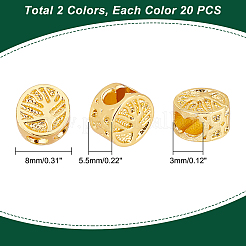 40Pcs 2 Colors Alloy Spacer Beads&nbsp;FIND-PH0005-95