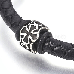 Couple Braided Leather Cord Bracelets Sets&nbsp;BJEW-JB03916
