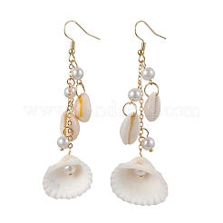 304 Stainless Steel Shell Shape Dangle Earrings&nbsp;EJEW-JE06382
