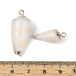 Electroplate Natural Shell Pendants&nbsp;SSHEL-N042-10