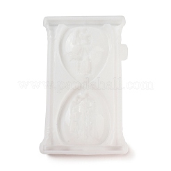 Valentine's Day Couple Sand Glass Shape Display Decoration DIY Silicone Statue Mold&nbsp;DIY-K072-03