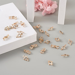 Alloy Rhinestone Crystal Links Connectors&nbsp;PALLOY-TA0002-26LG