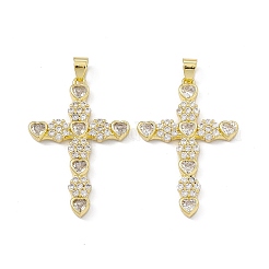 Rack Plating Brass Micro Pave Cubic Zirconia Pendants&nbsp;ZIRC-I061-05G