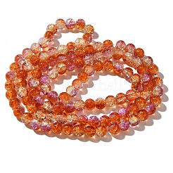 Crackle Glass Beads Strands&nbsp;X1-CCG-C002-8mm-05