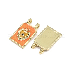 Brass Enamel Pendants&nbsp;KK-B157-28B-G