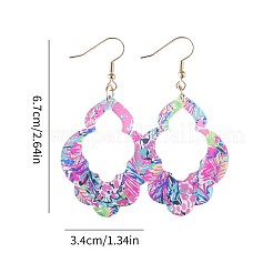 Acrylic Flower Dangle Earrings&nbsp;FS-WG4A50C-01