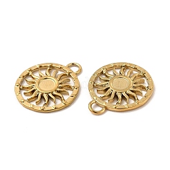 Ion Plating(IP) 304 Stainless Steel Pendant Cabochon Settings&nbsp;STAS-A070-16G