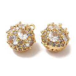 Brass Micro Pave Cubic Zirconia Charms&nbsp;KK-B074-19G