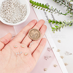 36Pcs 2 Style Star Alloy Rhinestone Cabochons&nbsp;MRMJ-OC0003-36