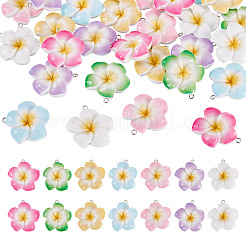 28Pcs 7 Colors Opaque Resin Pendants&nbsp;RESI-TA0005-03
