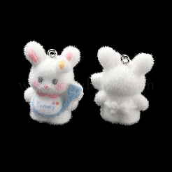 Flocky Opaque Resin Pendants&nbsp;RE-CBAC51B-04P