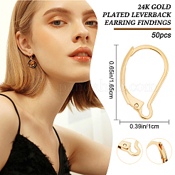 50Pcs 304 Stainless Steel Leverback Earring Findings&nbsp;STAS-BBC0001-01