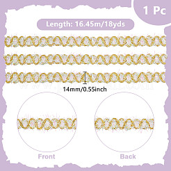 18 Yards Polyester Lace Trim Ribbons&nbsp;OCOR-GA0002-28