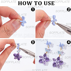 40Pcs Spray Painted Alloy Stud Earring Findings&nbsp;FIND-SP0005-51