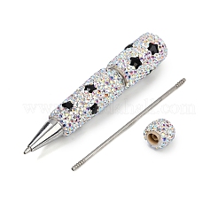 Polymer Clay Rhinestones Ball-Point Pen&nbsp;OFST-D300-03P-C