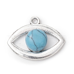 Natural Red Agate & Unakite & Synthetic Turquoise & Opalite Eye Pendants&nbsp;PALLOY-JF03886