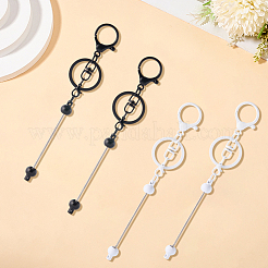 10Pcs 2 Colors Alloy Bar Beadable Keychain Clasps&nbsp;FIND-SC0017-19