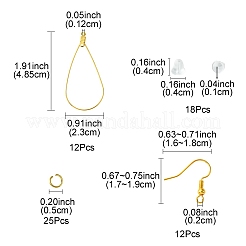 67Pcs 4 Styles 304 Stainless Steel Wire Pendants&nbsp;FIND-FS0002-26