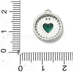 Brass Micro Pave Cubic Zirconia Pendants&nbsp;KK-CBA74BF-12P-01