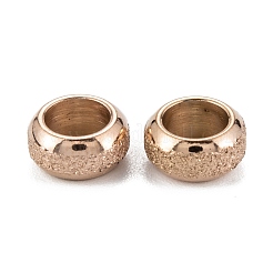 Ion Plating(IP) Frosted 201 Stainless Steel European Beads&nbsp;X-STAS-B020-13RG