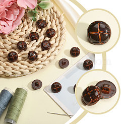 1-Hole Plastic Buttons&nbsp;BUTT-CA0001-34C