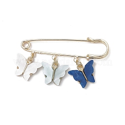 Butterfly Alloy Acrylic Pendant Brooches&nbsp;JEWB-BR00184-01