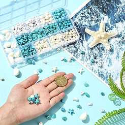 192Pcs 6 Styles Synthetic Turquoise Beads&nbsp;TURQ-FS0001-07