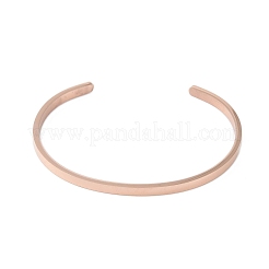 Adjustable 304 Stainless Steel Open Cuff Bangles for Women&nbsp;BJEW-R314-01