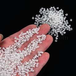 Glow in the Dark Luminous Transparent 8/0 Glass Seed Beads&nbsp;SEED-YWC0001-01H