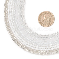 3MM Gradient Color Glass Seed Beaded Choker Necklaces for Women&nbsp;NJEW-JN05878