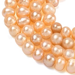 Natural Cultured Freshwater Pearl Beads Strands&nbsp;PEAR-L034-11C