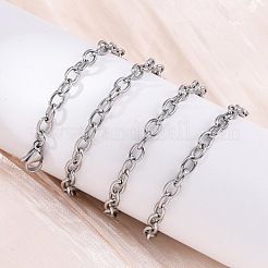 201 Stainless Steel Cable Chain Necklaces&nbsp;NJEW-Q013-12C-P
