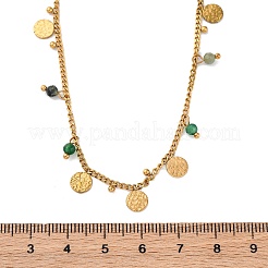 304 Stainless Steel Rhinestone Disc Bib Necklaces&nbsp;NJEW-U026-02G