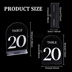 20Pcs 20 Styles Acrylic Table Plate Display Decoration&nbsp;AJEW-DR0002-37