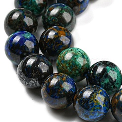 Natural Azurite Beads Strands&nbsp;G-P503-10MM-09