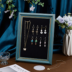 1Pc Photo Frame Plastic Earring Display Stands with Foam Liner and Needles&nbsp;EDIS-WA0001-01