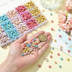 900Pcs 5 Colors Plating Acrylic Beads&nbsp;OACR-YW0002-42