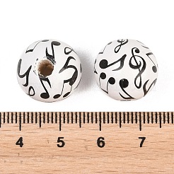Printed Wooden Beads&nbsp;WOOD-T034-01A