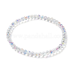 4Pcs Faceted Glass Beaded Stretch Bracelets Set&nbsp;BJEW-WH0016-37B