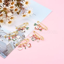 Christmas Theme Iron Safety Brooch&nbsp;JEWB-BR00057