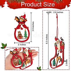 12Pcs 6 Style Mixed Shapes Wooden Ornaments&nbsp;DIY-SZ0003-40