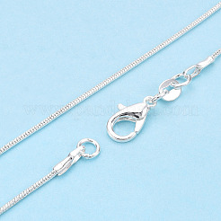 Brass Round Snake Chain Necklace with Lobster Claw Clasps&nbsp;MAK-ZX002-02B-S